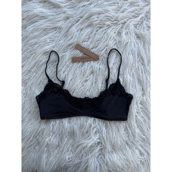 Skim Fits Everybody Lace Scoop Bralette Onyx Size Small - Picture 2 of 6